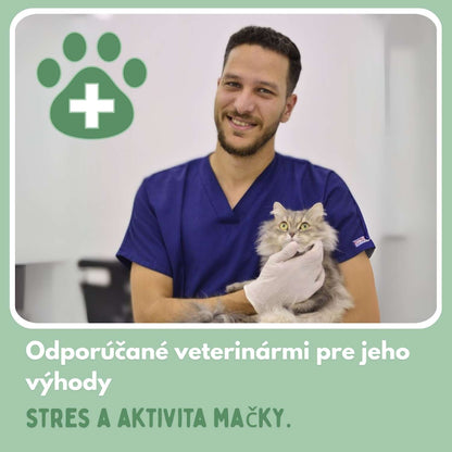 Inteligentná loptička pre mačky, 100 % autonómna, navrhnutá tak, aby napodobňovala skutočnú korisť
